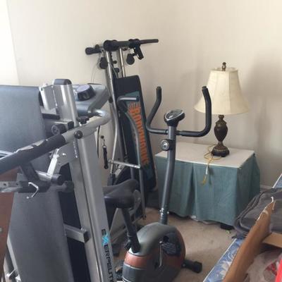 Lots of gym equipment 