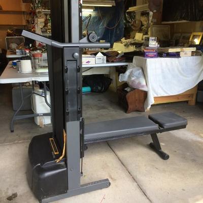Combination treadmill/workout Bench