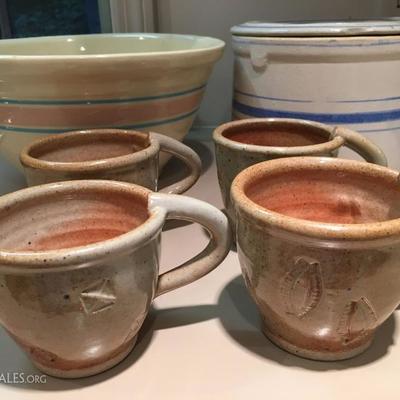 Studio Pottery, Antique Mixing Bowl, Antique Crock 