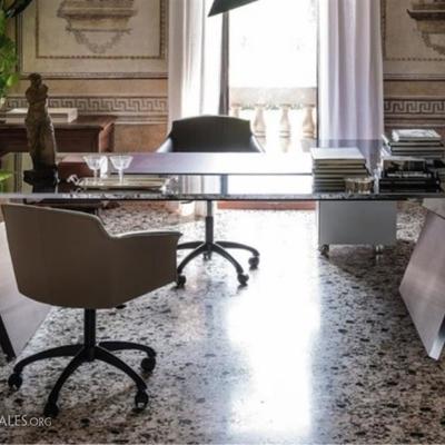 CATTELLAN ITALIA DESK IN POLISHED STEEL BY DESIGNER GIORGIO CATTELAN