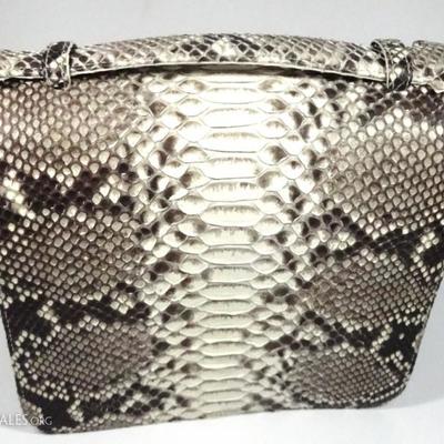 BLACK AND WHITE SNAKESKIN PURSE