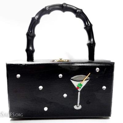 FASHION PURSE WITH MARTINI GLASS