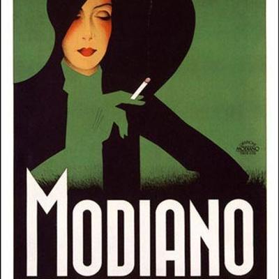 LARGE 5 FT. VINTAGE MODIANO ITALIAN CIGARETTE ADVERTISING POSTER, FRAMED