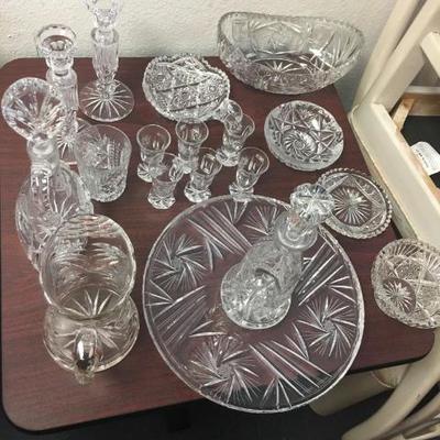  10+Cut Glass ware with the Star of David