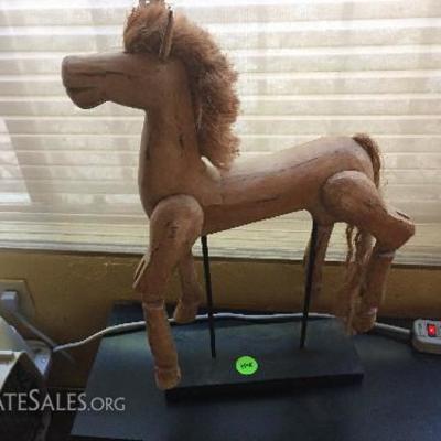 Jointed Wood Toy Horse