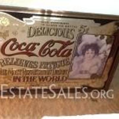 Vintage Mirrored Coca Cola Advertisement