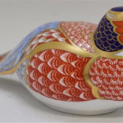 Royal Crown Derby English Bone China Imari Pheasant Bird Figure Paperweight. In very good condition. Measures 7