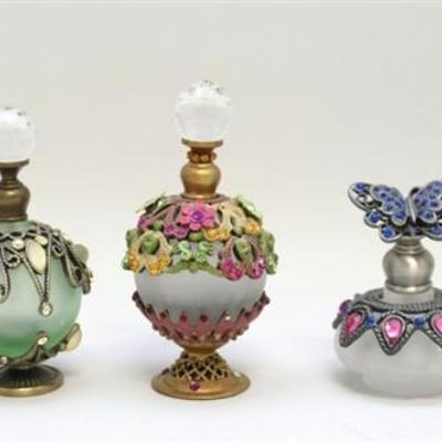 Five collectible Jeweled and Enameled Perfumes