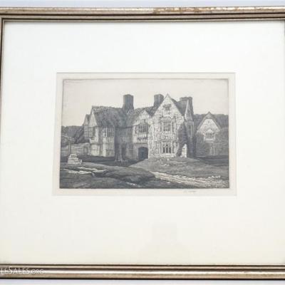 Frederick Landseer Griggs (1876-1938) The Maypole Inn etching 1929. Pencil signed by the artist. One of a 1929 edition of 82....