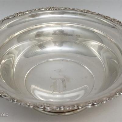 Vintage Sterling Silver Fruit Bowl by Towle. Pattern #1024. Monogrammed 