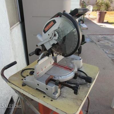 Table Saw with Vintage Cart