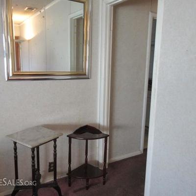 Mirror and two small Tables