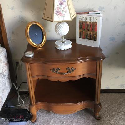Two Night Stands, Plus Bed/Headboard and Vanity w/ Framed Mirror