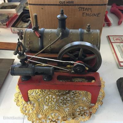 Vintage Toy Steam Engine By Weeden Manufacturing Co. 1925. Rare! Limited horizontal steam engine models. 