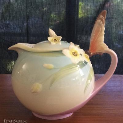 JYR016 Collectible Franz Porcelain Teapot - Signed
