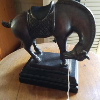 bronze Chinese styled Horse statue approximately 5 to 6 inches high