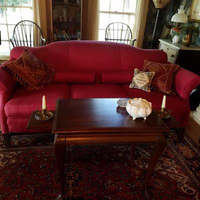 Camelback sofa, American Chippendale style, 