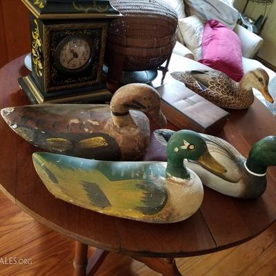 Large collection of Duck, Goose American and Canadian decoys, other pictures included in this assay of photos.  Wooden Carved and hand...