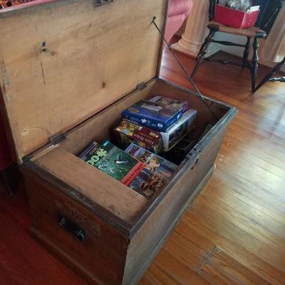 wooden hope chest