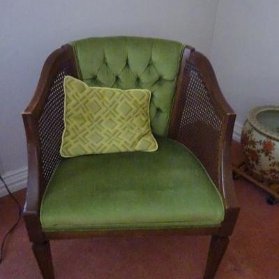 green 60's chair