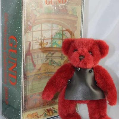Yulebeary (Christmas) 1992 - 512. Gund, Xmas  Collector's Classic in plush-red. Made in 1992 and  stands 9