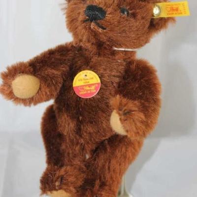 Steiff Teddy Bear - Louis Teddy-Mini-343 in the box. Mohair & flannelred brown.  Named for  the 1904 St. Louis World Fair.  Has a...