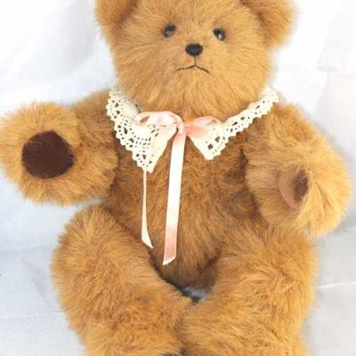 Beatrice-266. Trudy Teneycke-Trudy's Teddies. In  mohair-auburn standing at 16" H in excellent  condition. Bear with bent knees...