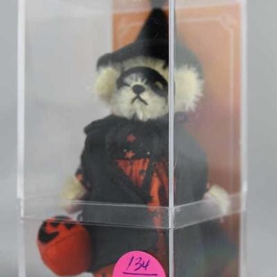 Little Gem Teddy Bear - Muffy Halloween: Witch I  Mini-862 In the box,  mohair-blond/cotton-orange/black.  Ltd. # 734 of  2000.  The...