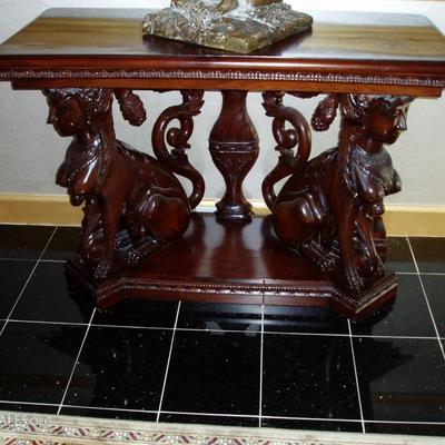 Mahogany Egyptian Revival Table - Reproduction