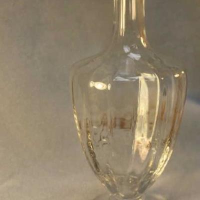 Baccarat crystal decanter with hollow blown  stopper. Size:  13.5