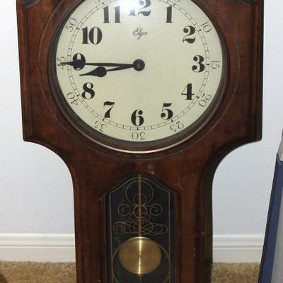 Antique Elgin wall clock