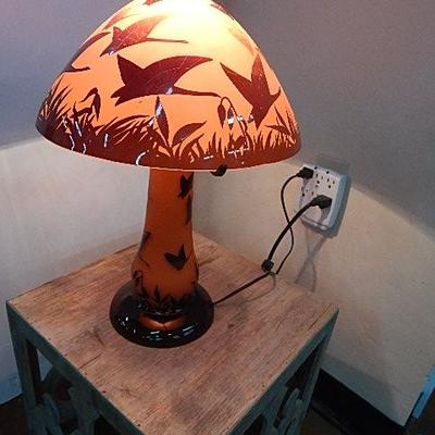 Cameo Style Glass Lamp