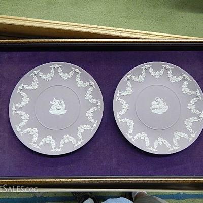 2 Wedgwwod Lilac Jasperware Plates