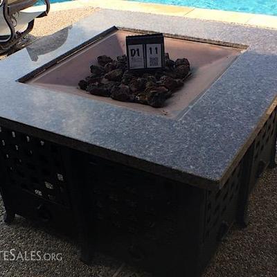 Fire pit of Stone & Metal with Propane