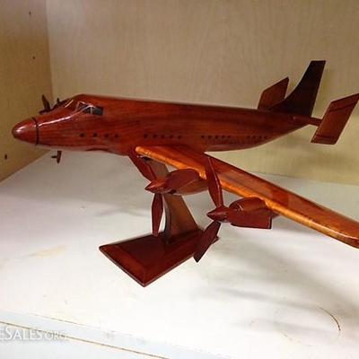 Mahogany Lancaster Plane Model