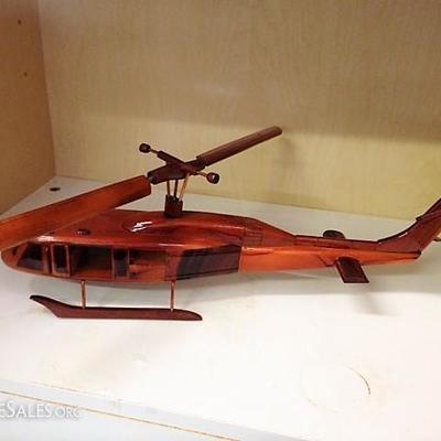 Mahogany Huey Helicopter Model