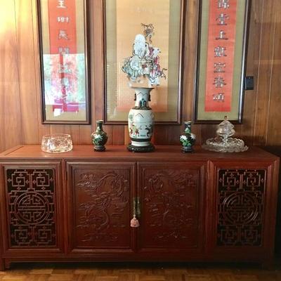 Sideboard with Carved Dragons