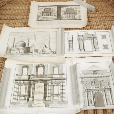 Collection Of Antique Architectural Engravings