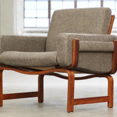 Mid Century Modern Rosewood Armchair