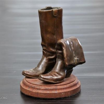 Bronze Sculpture Of Boots