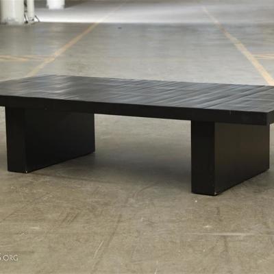 Heavy Ebonized Bamboo Lacquered Coffee Table