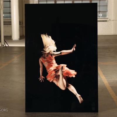 Massive Contemporary Color Photograph Mounted On Plexiglass- Female Dancer