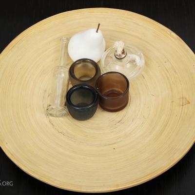 Group Of Table Top Objects Including Ikea Bowl