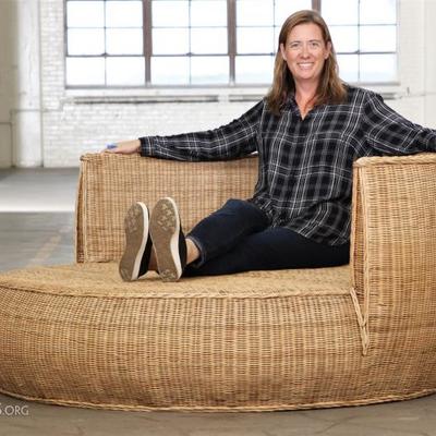 Over-sized Round Wicker Cuddle Chair