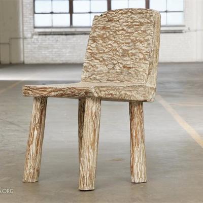 Heavy White Wash Timber Chair