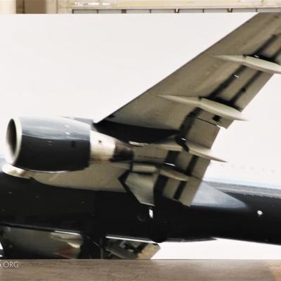 Massive Contemporary Color Photograph Mounted On Plexiglass- Jetliner From 