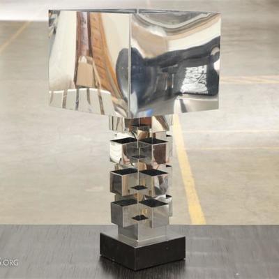 Curtis Jere Mid Century Modern Geometric Table Lamp