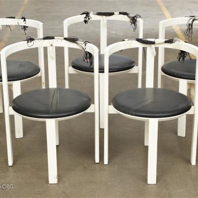 A Set Of Five Niels Jorgen Haugesen Denmark String Chairs