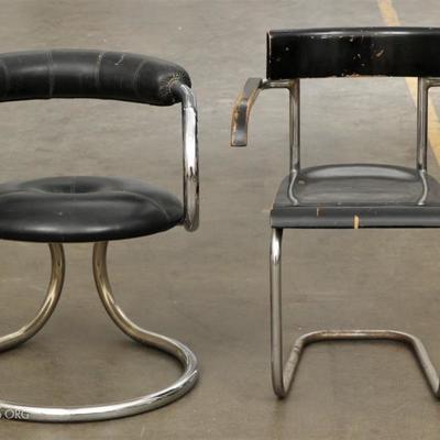 Two Mid Century Modern Armchairs - Fair Conditon