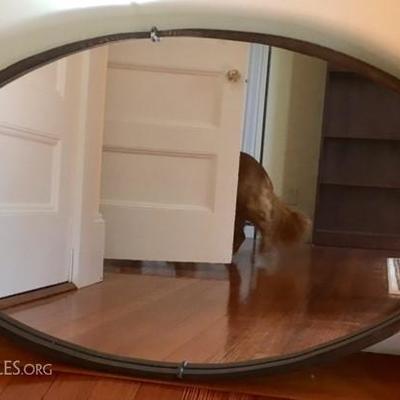 Antique Oval Mirror (Dog not included!)